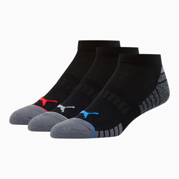 Men's Low Cut Socks [3 Pack], BLACK / MULTI, extralarge